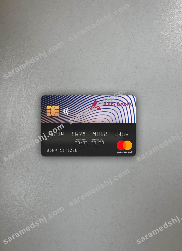 India Axis bank mastercard photolook front